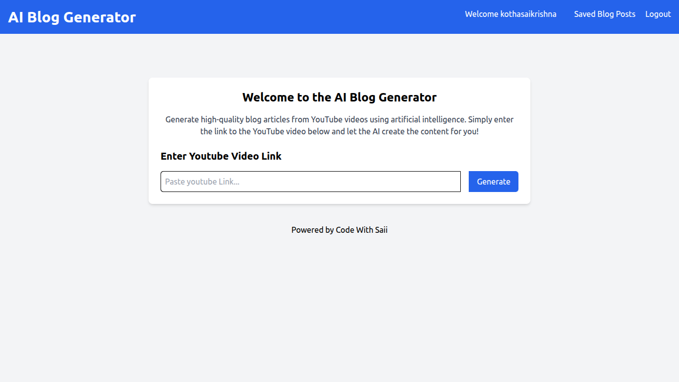 AI Blog Generator